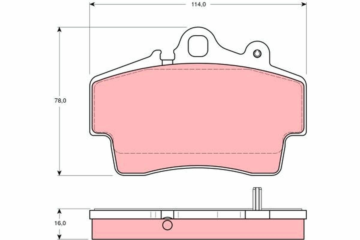 TRW GDB1394: Piduriklotsid