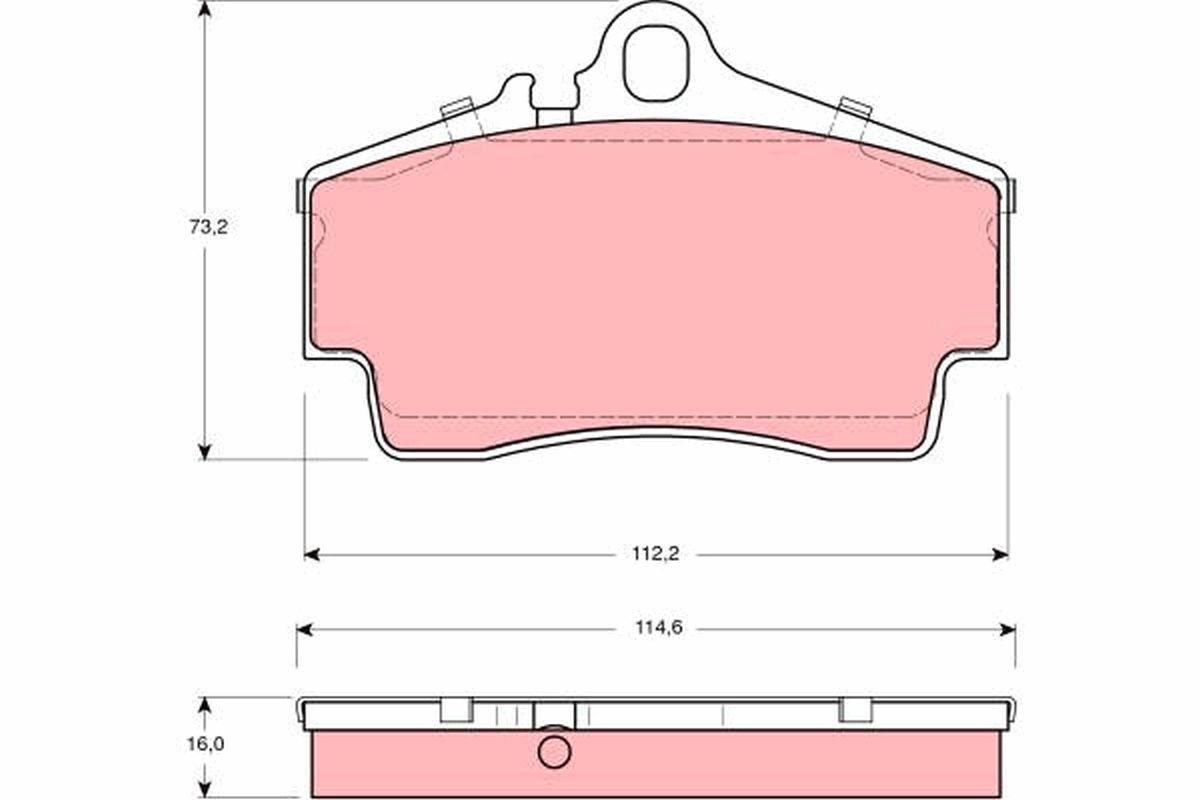 TRW GDB1395: Piduriklotsid