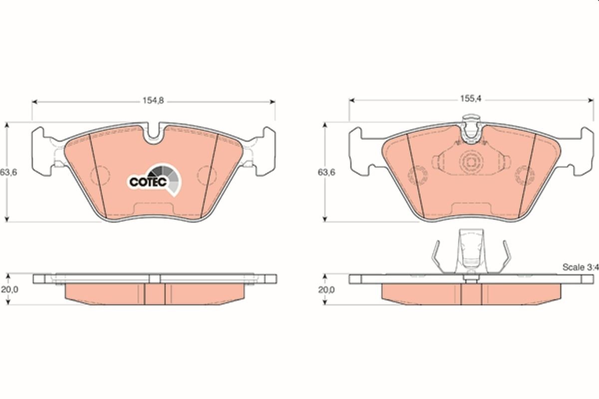 TRW GDB1404: Piduriklotsid COTEC