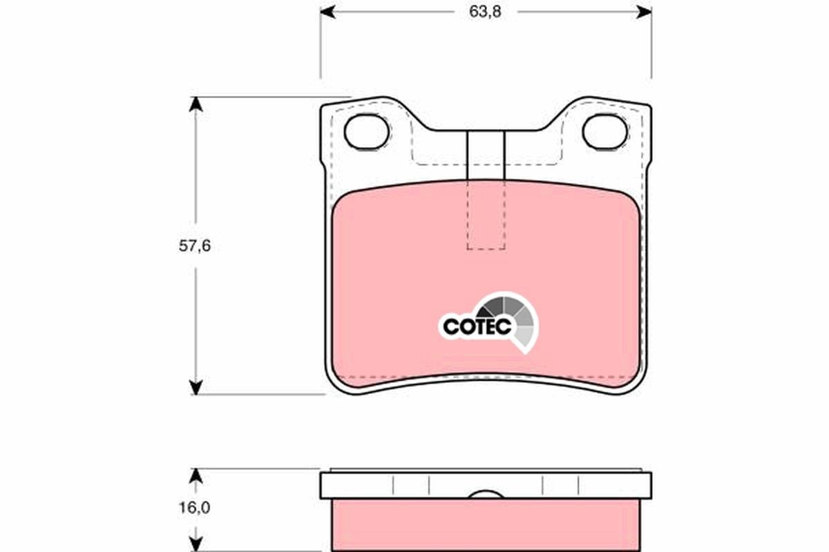 TRW GDB1432: Piduriklotsid COTEC