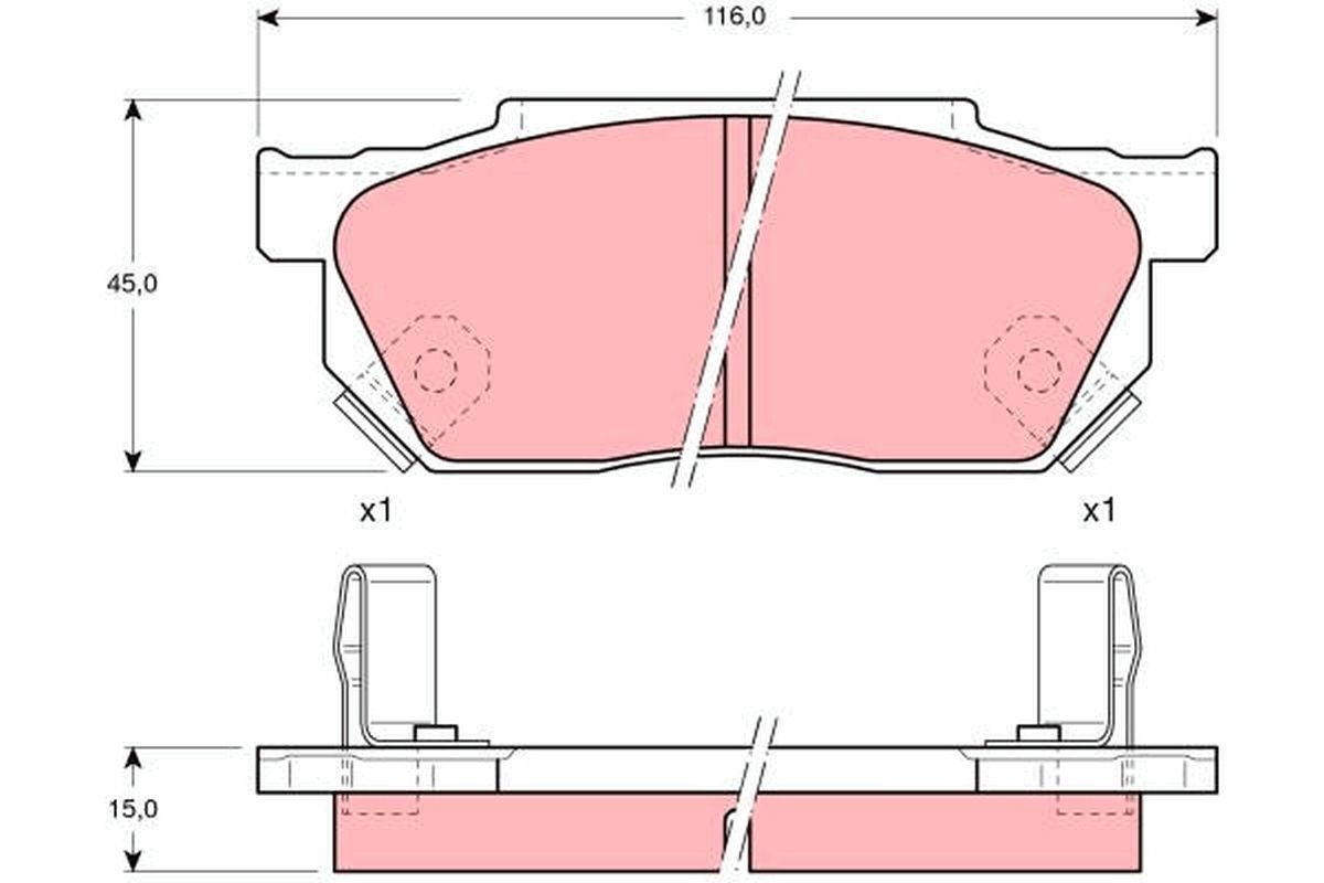 TRW GDB325: Piduriklotsid