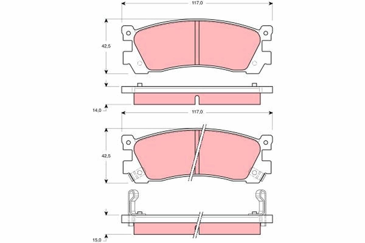 TRW GDB3264: Piduriklotsid