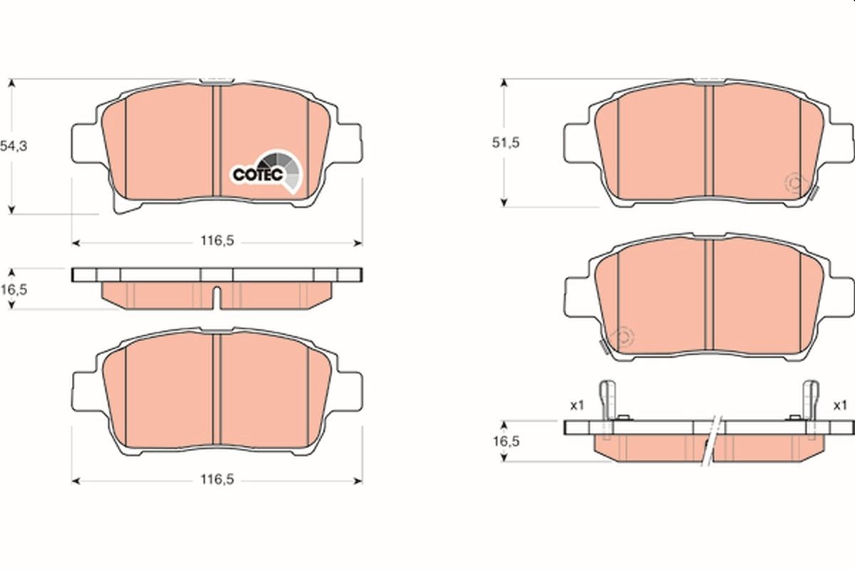 TRW GDB3317: Piduriklotsid COTEC
