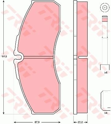 TRW GDB3385: Kit pastiglie freni con accessori
