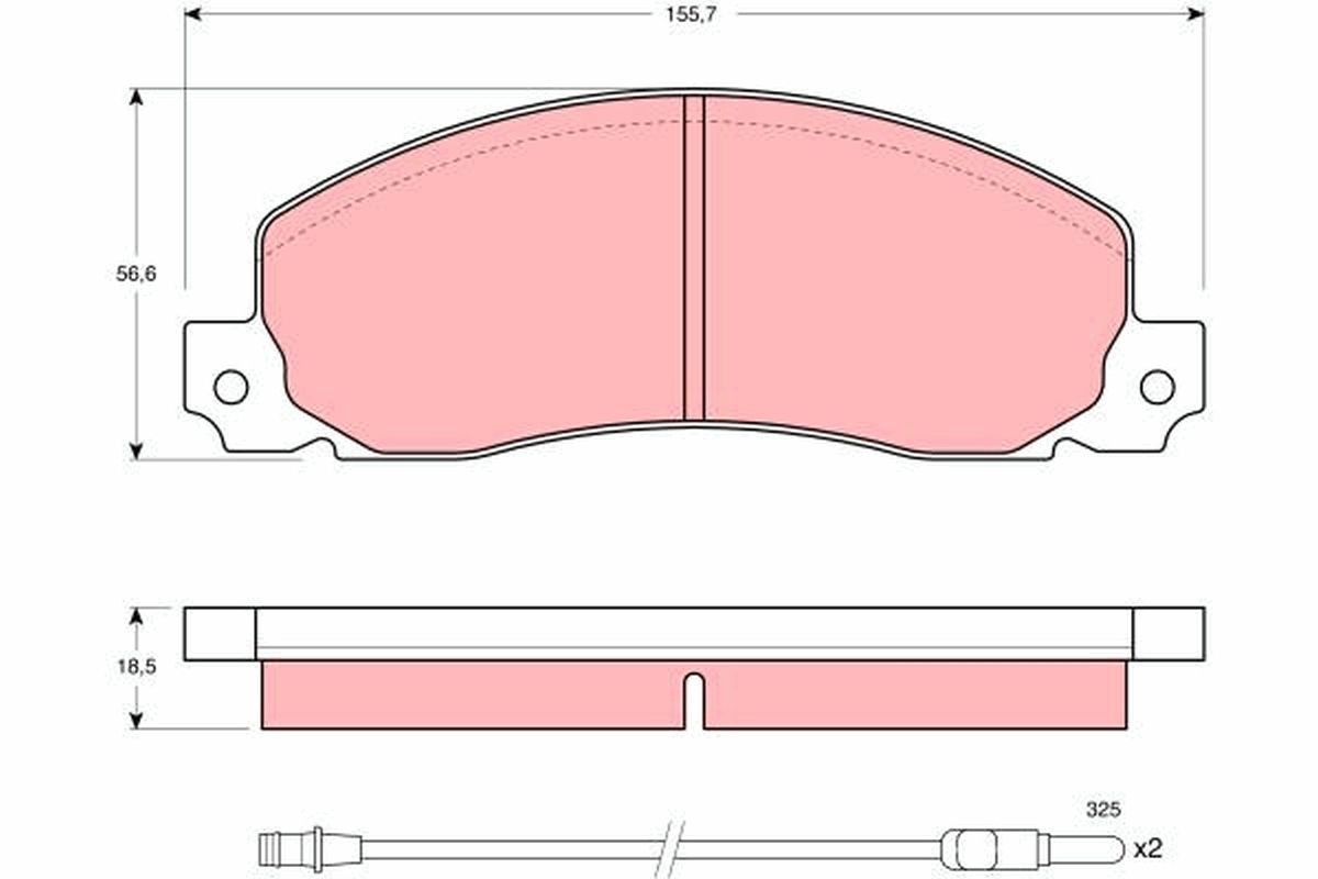 TRW GDB344: Piduriklotsid