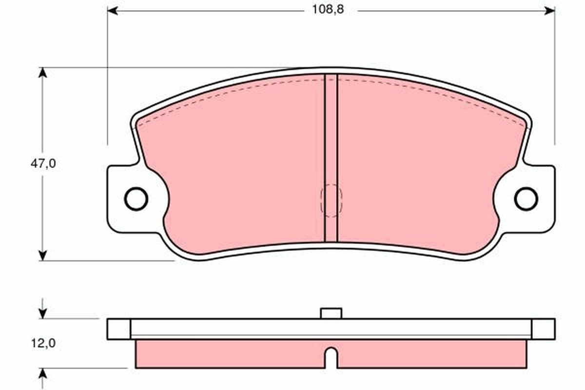 TRW GDB360: Bromsbelägg