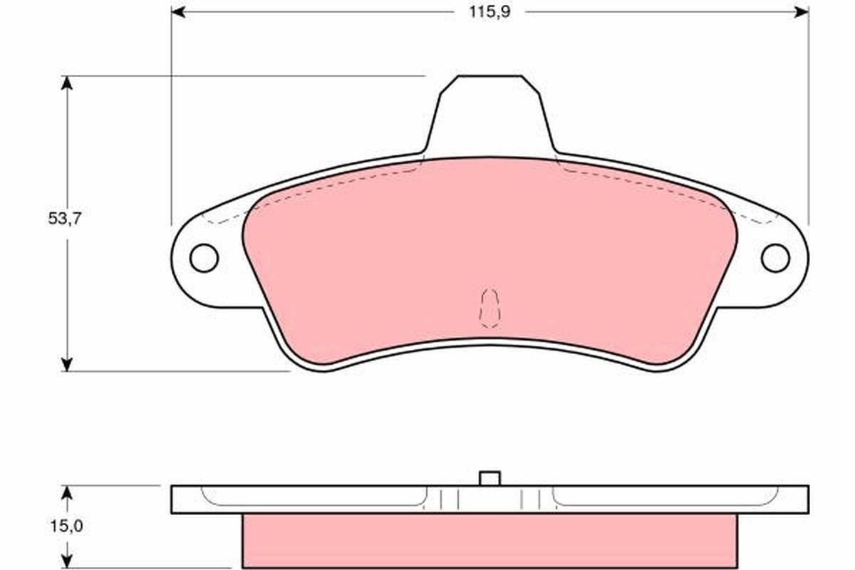 TRW GDB4084: Piduriklotsid
