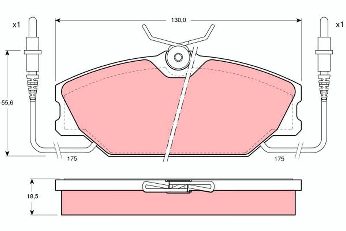 TRW GDB425: Piduriklotsid