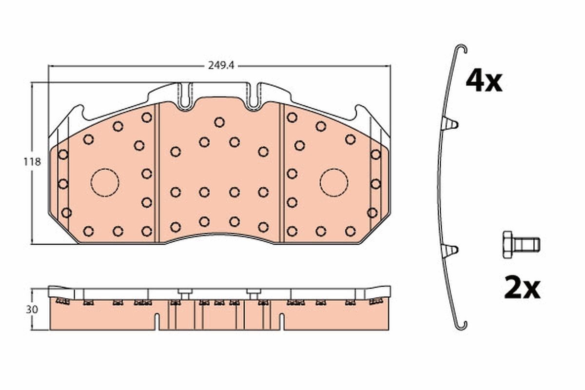 TRW GDB5086: Plaquettes de frein