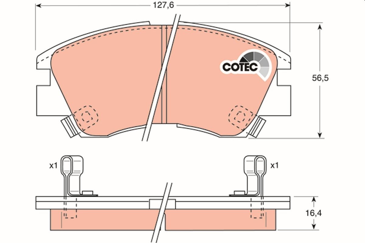 TRW GDB729: Piduriklotsid COTEC
