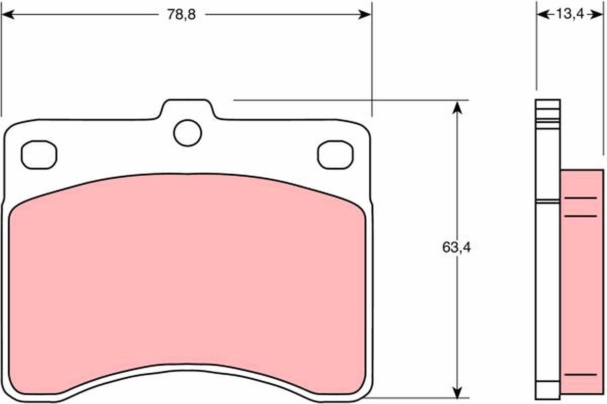 TRW GDB736: Piduriklotsid