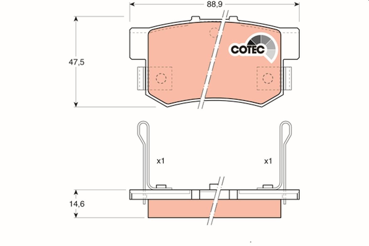 TRW GDB774: Piduriklotsid COTEC