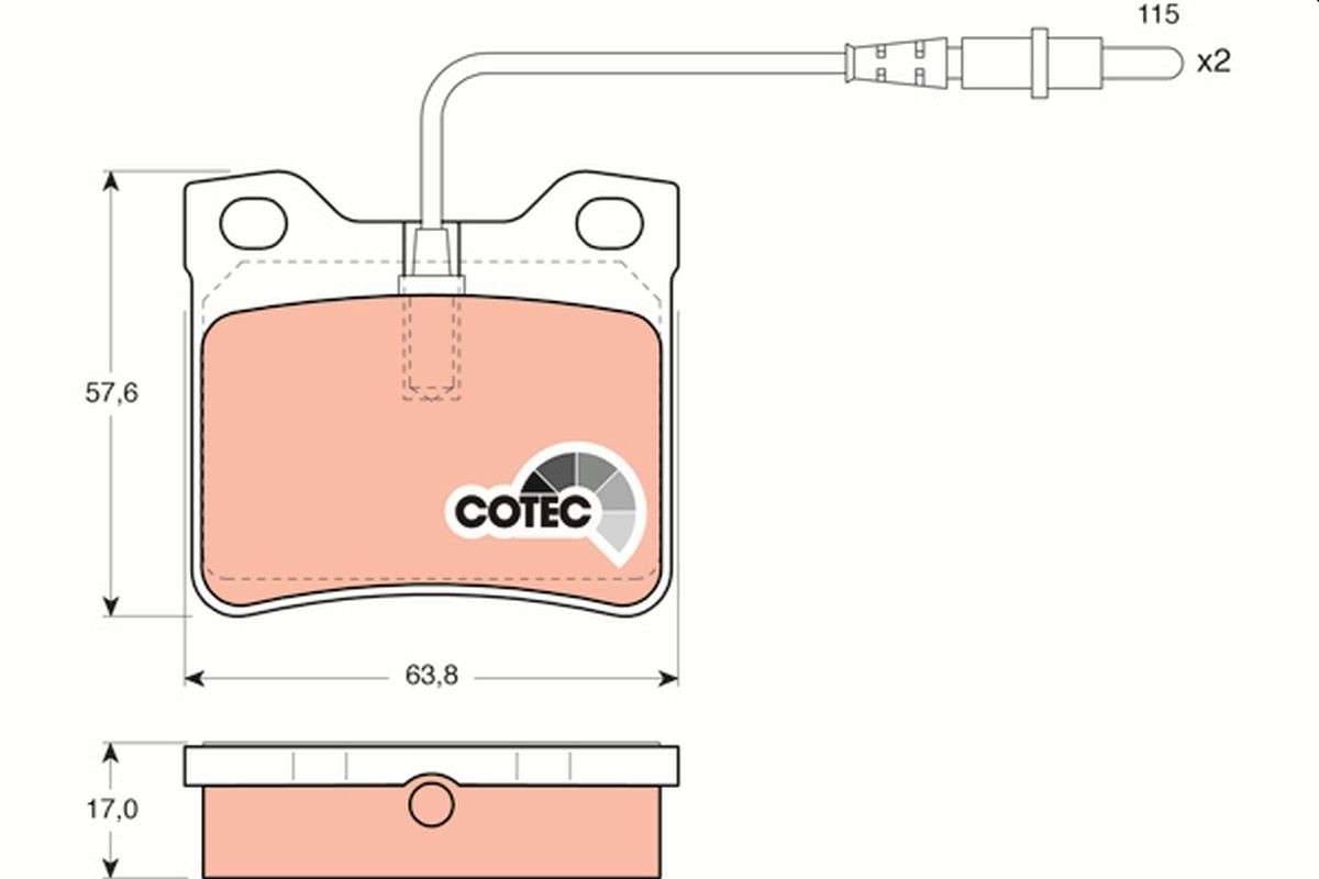 TRW GDB985: Piduriklotsid COTEC