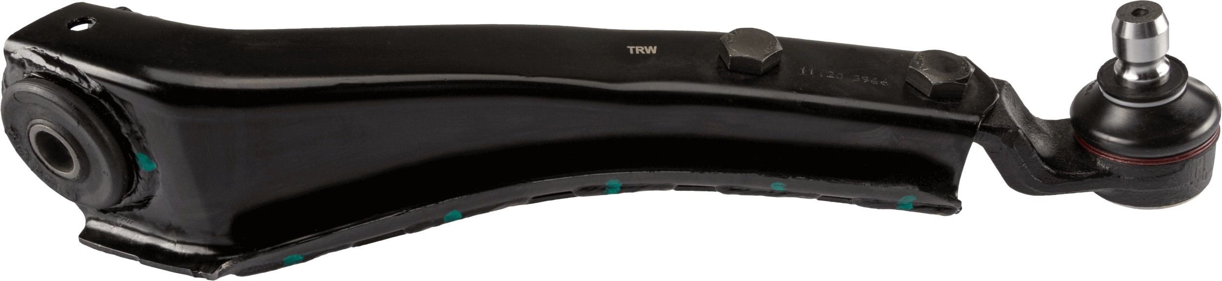 TRW JTC196: Braccio oscillante, sospensione ruota Assale anteriore, inferiore, Dx, Lamiera d'acciaio, senza snodo portante/di guida, con cuscinetto in gomma