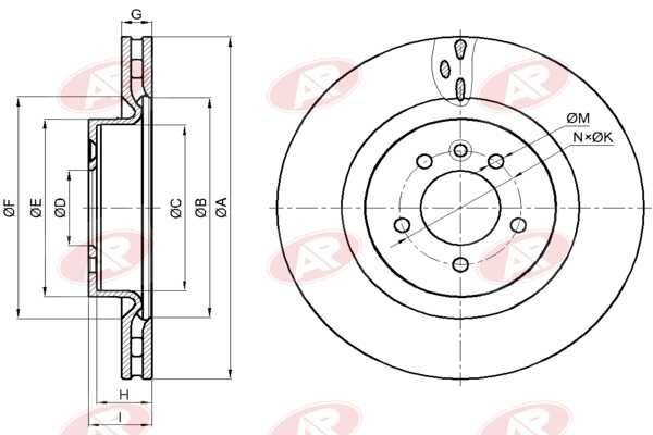 AP-SA A4014V: Piduriketas Esisild, Ø: 360mm, õhutusega, Ø: 360mm