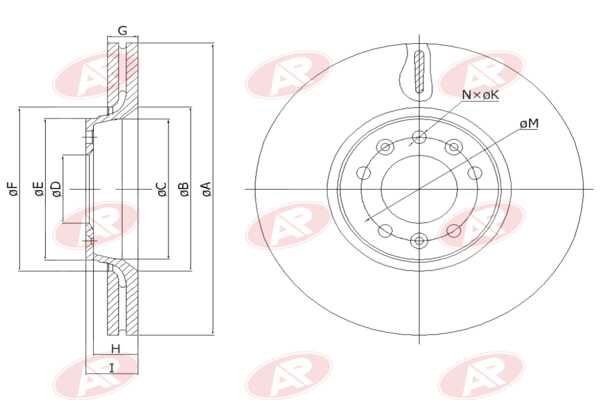 AP-SA C1009V: Piduriketas Esisild, Ø: 304mm, õhutusega, Ø: 304mm