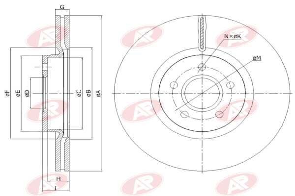 AP-SA V1005V: Piduriketas Esisild, Ø: 320mm, õhutusega, Ø: 320mm