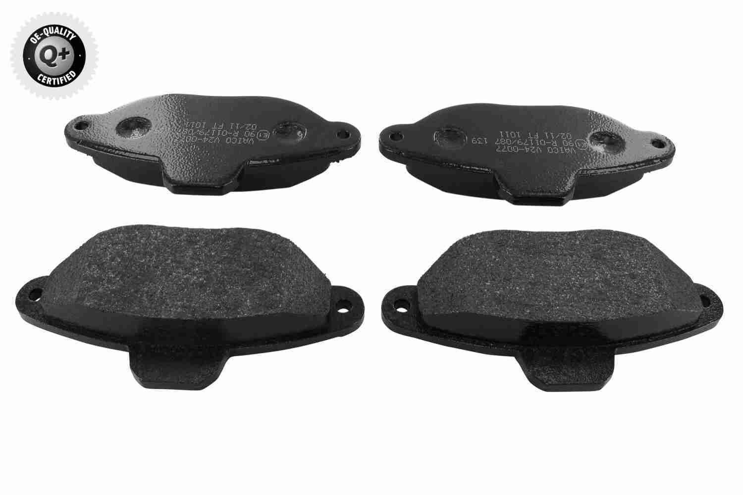 VAICO V24-0077: Piduriklotsid Esisild, Q+, original equipment manufacturer quality