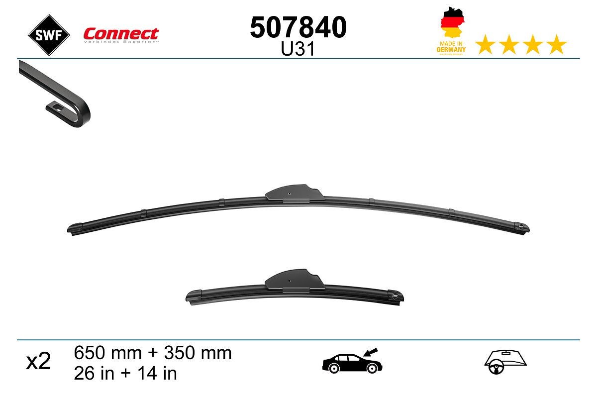 SWF 507840: Klaasipuhastaja CONNECT MADE IN GERMANY ees, 650mm