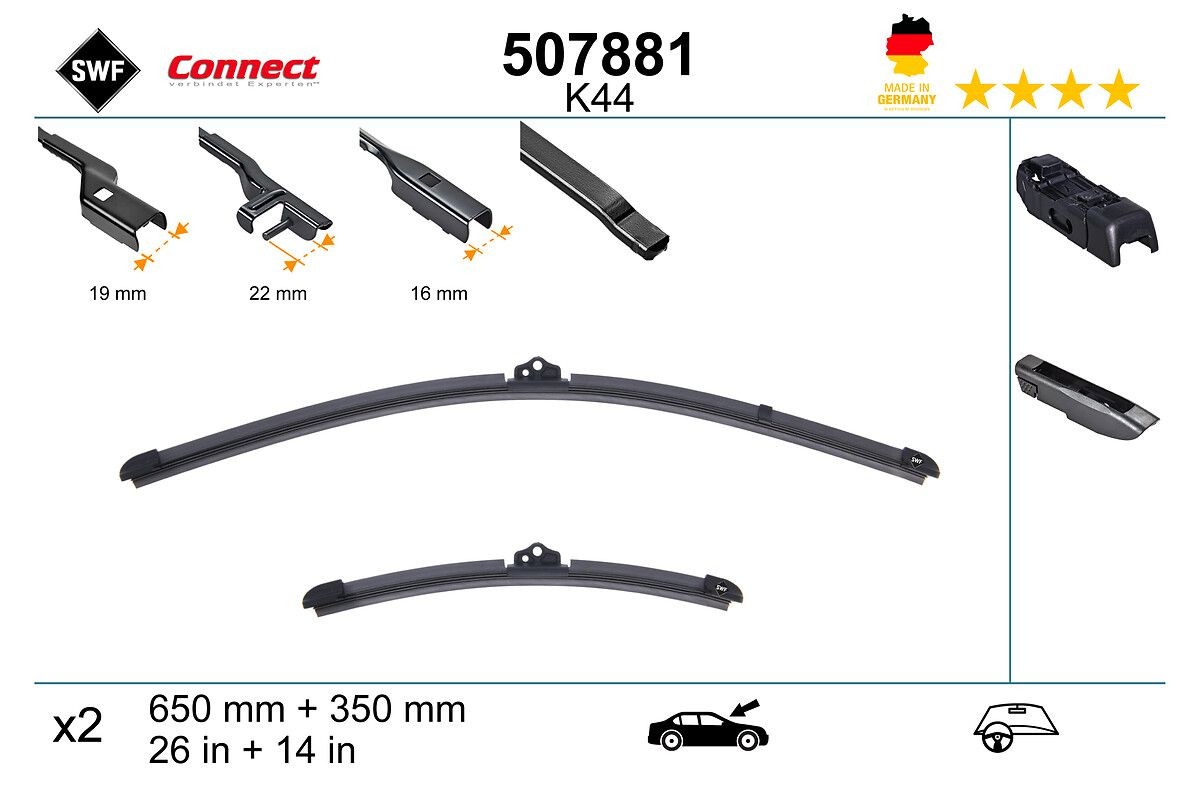 SWF 507881: Klaasipuhastaja CONNECT MADE IN GERMANY ees, 650mm