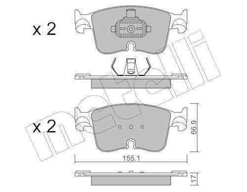 METELLI 22-1383-0: Piduriklotsid