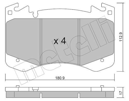 METELLI 22-1392-0: Kit pastiglie freni