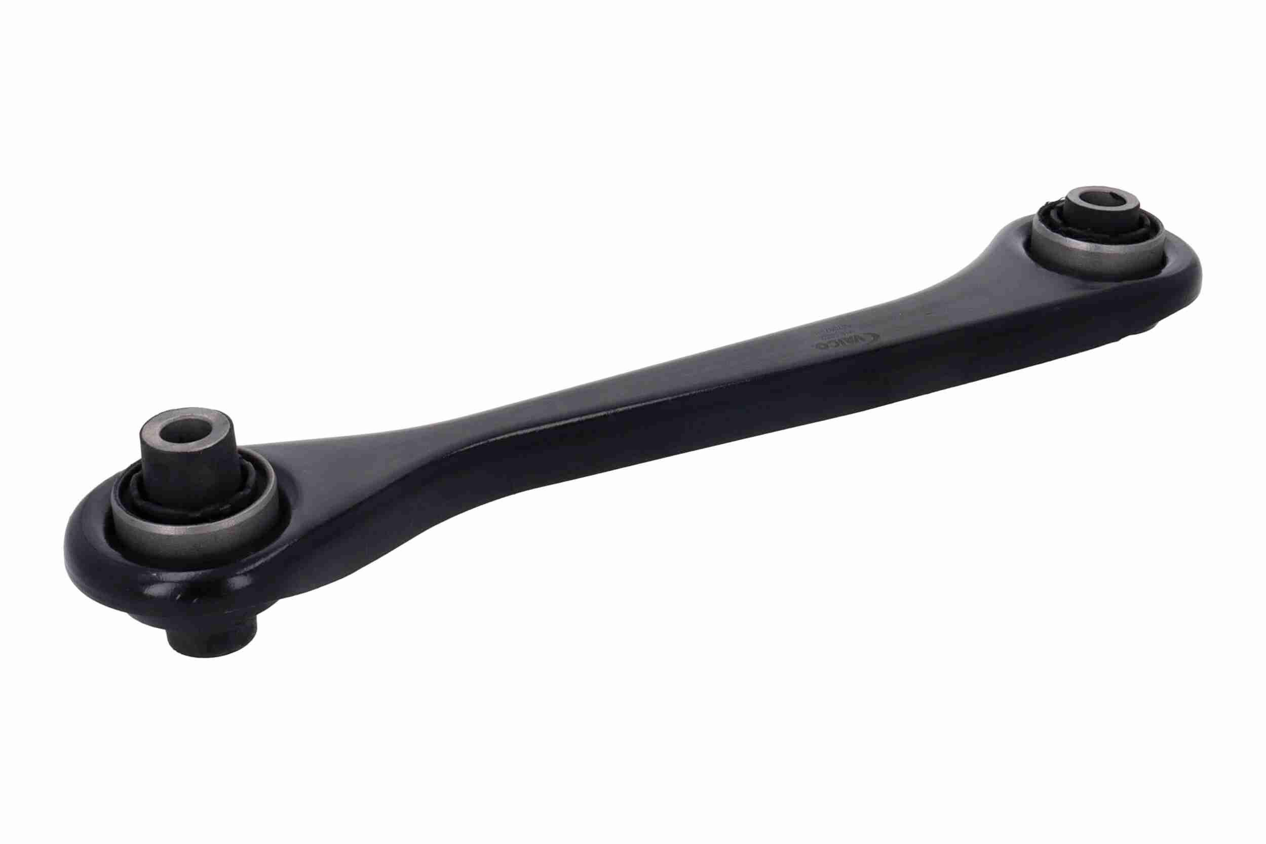 VAICO V10-5652: Braccio oscillante, sospensione ruota Qualità de VAICO originale Assale posteriore Sx, anteriore, inferiore, Lamiera d'acciaio, con cuscinetto in gomma