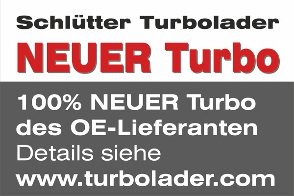 SCHLÜTTER TURBOLADER 172-00840: Turbod ilma paigaldus-/kinnitusmaterjalita Original NEW GARRETT Turbocharger