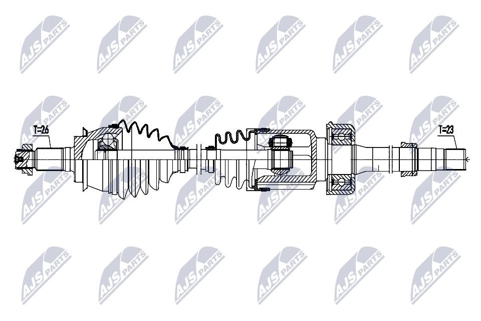 NTY NPW-BM-204: Veovõll esisild paremal, 891mm