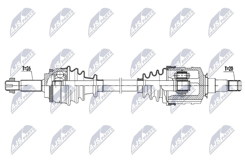 NTY NPW-TY-190: Veovõll esisild paremal, 910mm