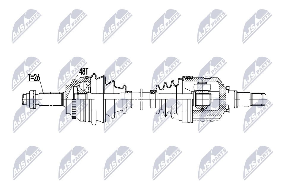 NTY NPW-TY-191: Veovõll esisild vasakul, 638mm