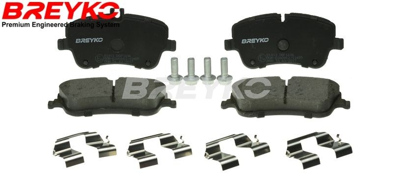 DAVID VASCO Q1413: Juego de pastillas de freno BREYKO PREMIUM Eje delantero, con arandelas distanciadoras, con accesorios, con tornillos pinza freno