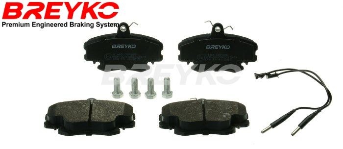 DAVID VASCO Q1465: Bromsbelägg BREYKO PREMIUM framaxel, med distansbrickor, med bromsoksskruvar