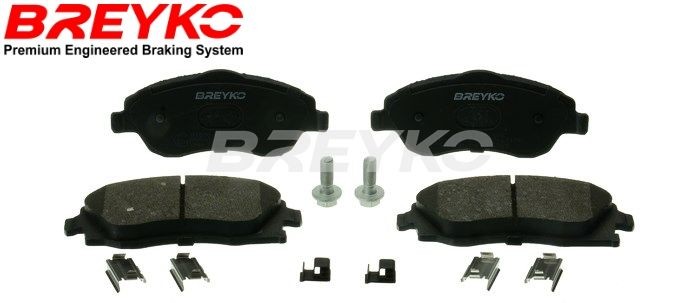 DAVID VASCO Q1570: Juego de pastillas de freno BREYKO PREMIUM Eje delantero, con arandelas distanciadoras, con accesorios, con tornillos
