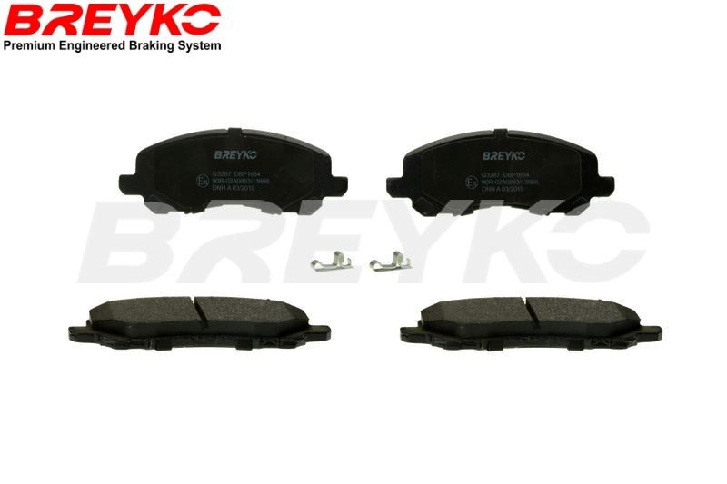 DAVID VASCO Q3287: Kit pastiglie freni BREYKO PREMIUM Assale anteriore, con spessori