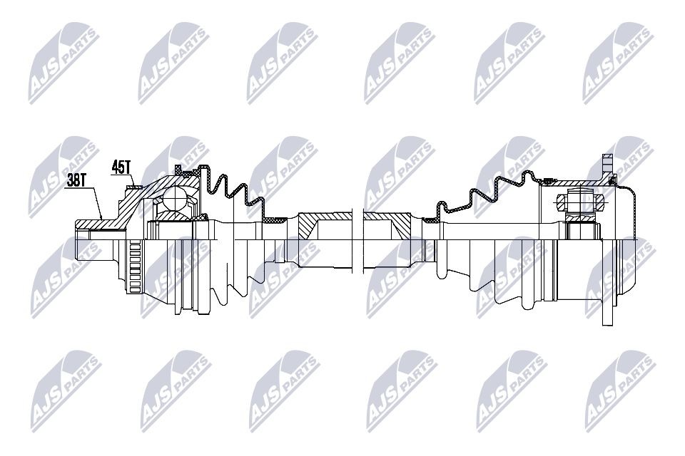 NTY NPW-AU-102: Veovõll esisild paremal, 654mm