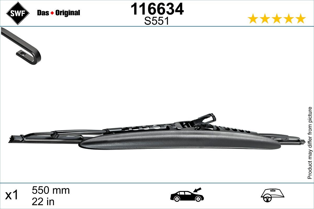 SWF 116634: Klaasipuhastaja DAS ORIGINAL SINGLE 550mm