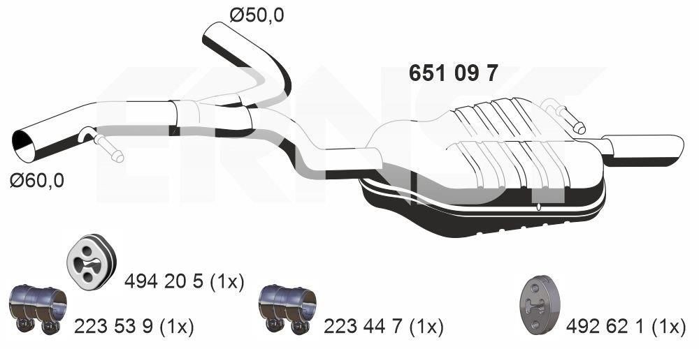 ERNST 651097: Lõppsummuti vasakul, 1180mm