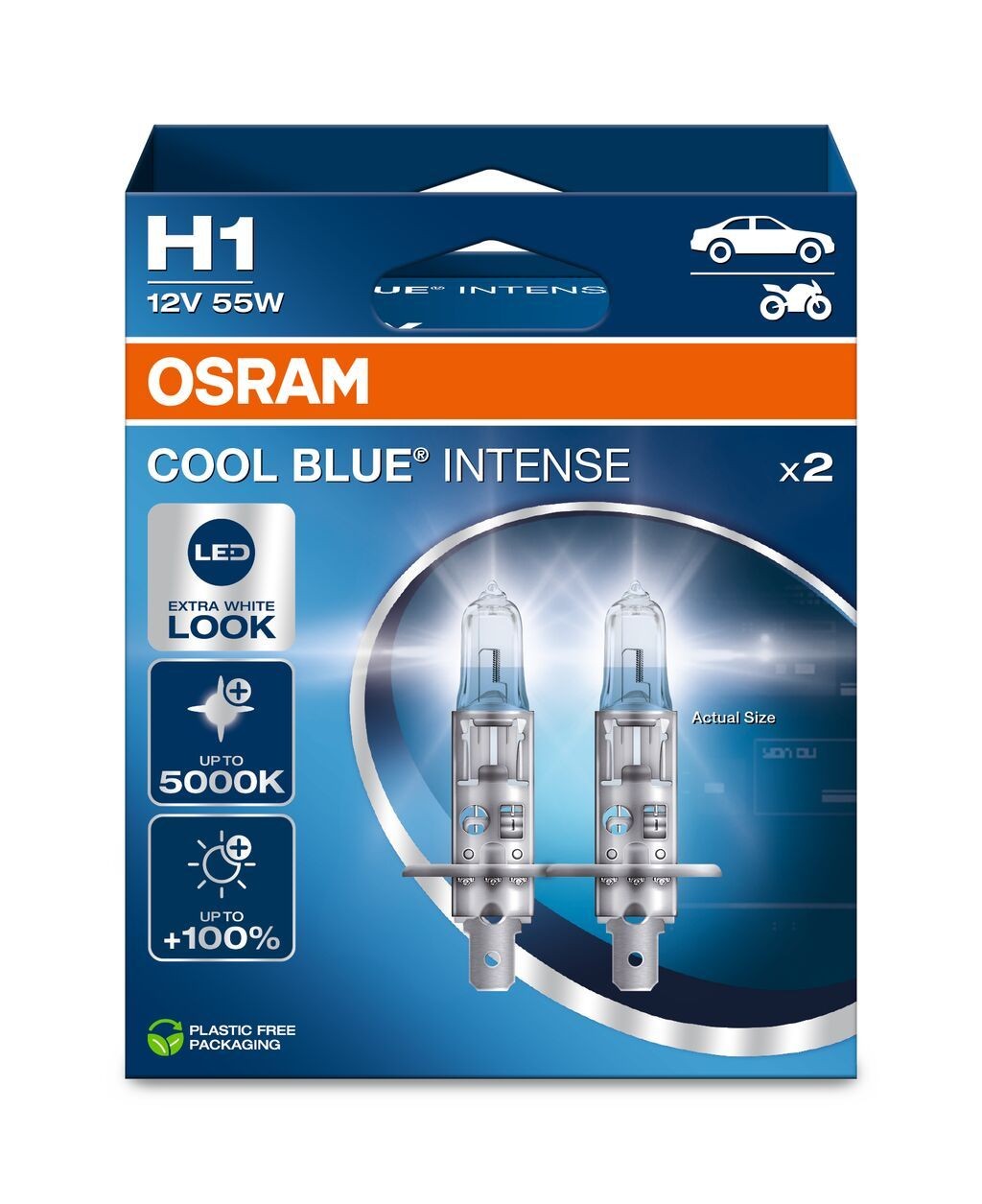 OSRAM 64150CBN-2HB: Bec, far faza lunga COOL BLUE® INTENSE (Next Gen) 12V, 55W, H1