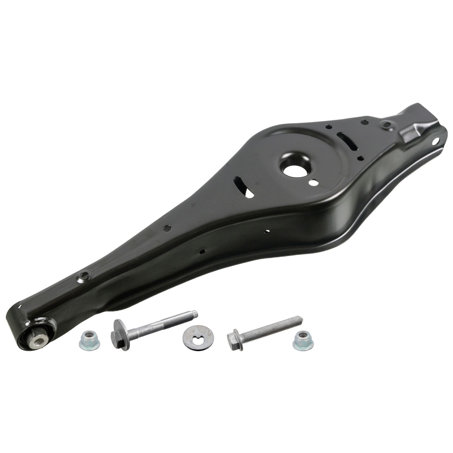 FEBI BILSTEIN 188592: Bras de suspension ProKit Essieu arrière gauche, Essieu arrière droit, Tôle d'acier, avec matériel de montage/fixation, avec roulement