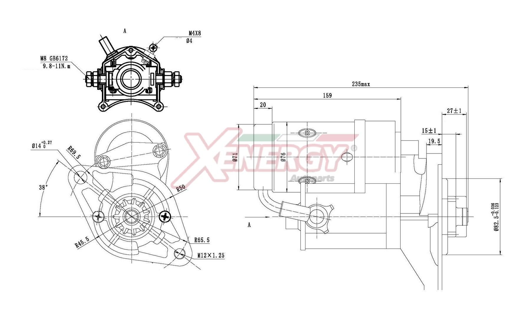 AP XENERGY XST10044AD: Starter 2kW