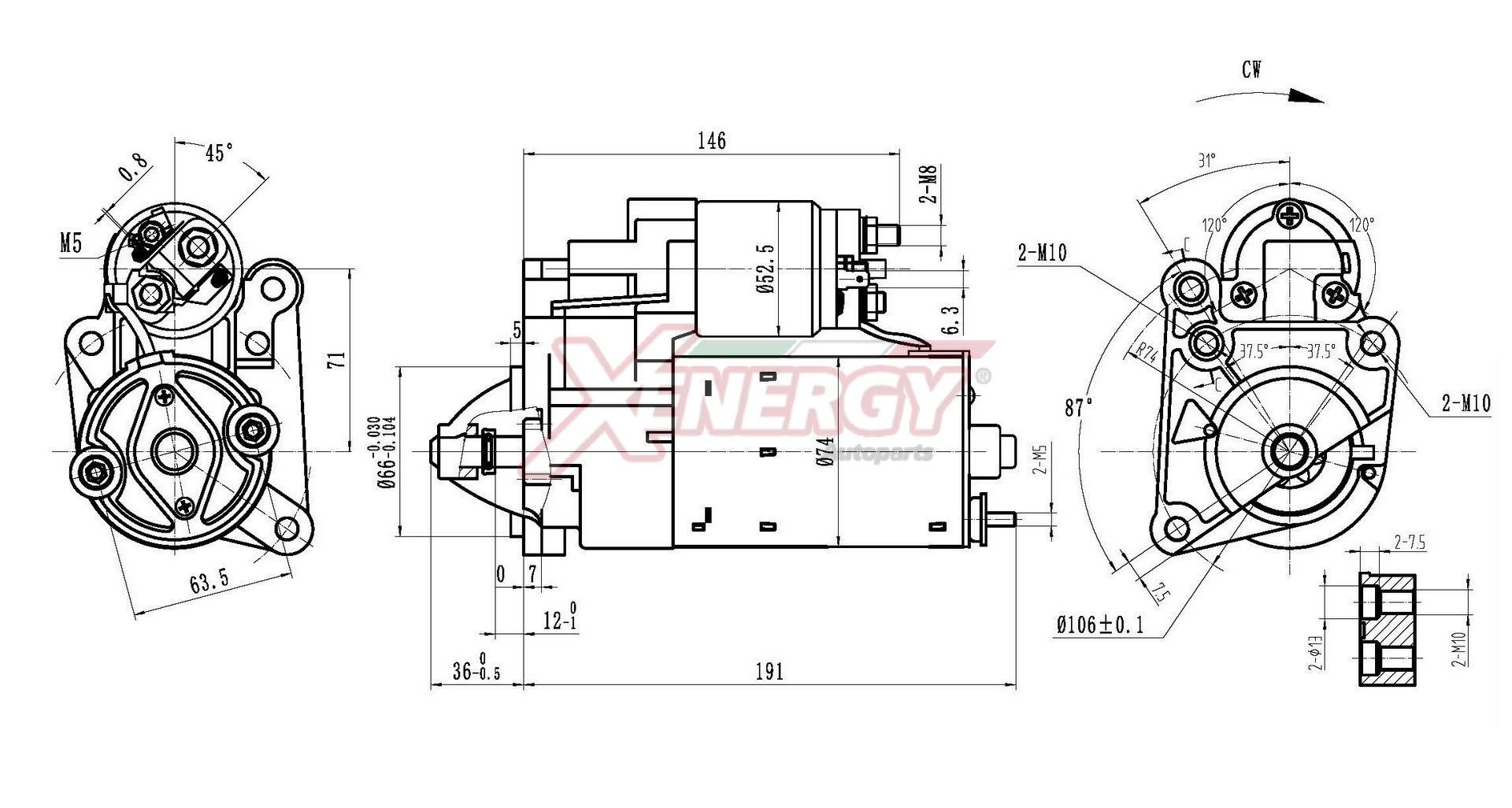 AP XENERGY XST10315AD: Starter 1,40kW