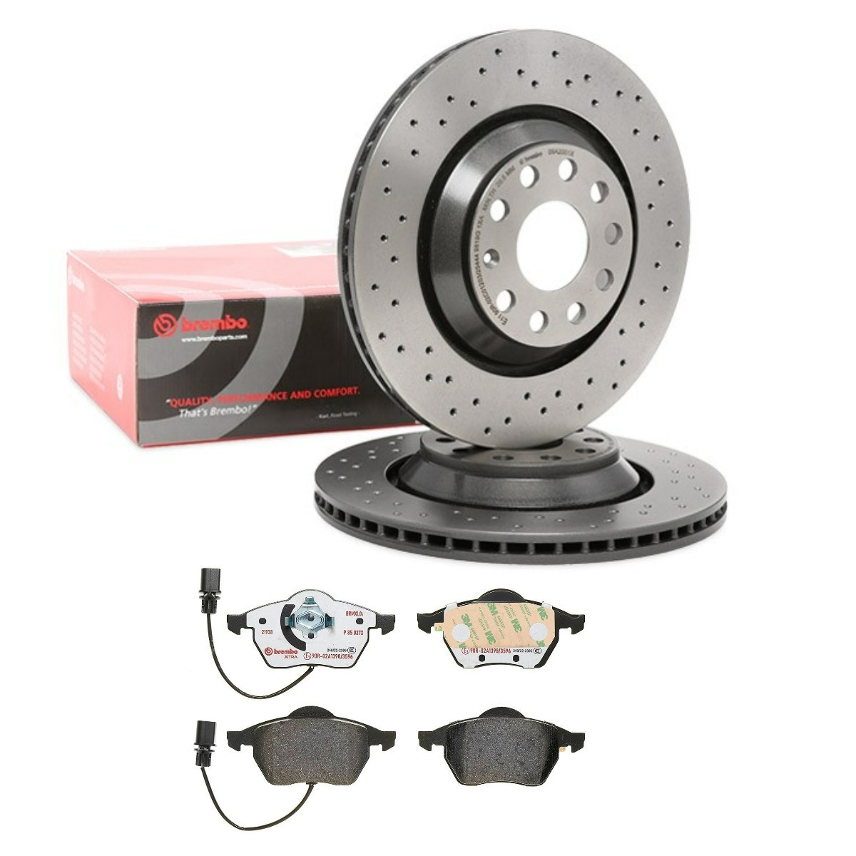 BREMBO BRB3405N0109: Pidurikomplekt, ketaspidur Ø: 310mm, augustatud/sise XTRA LINE