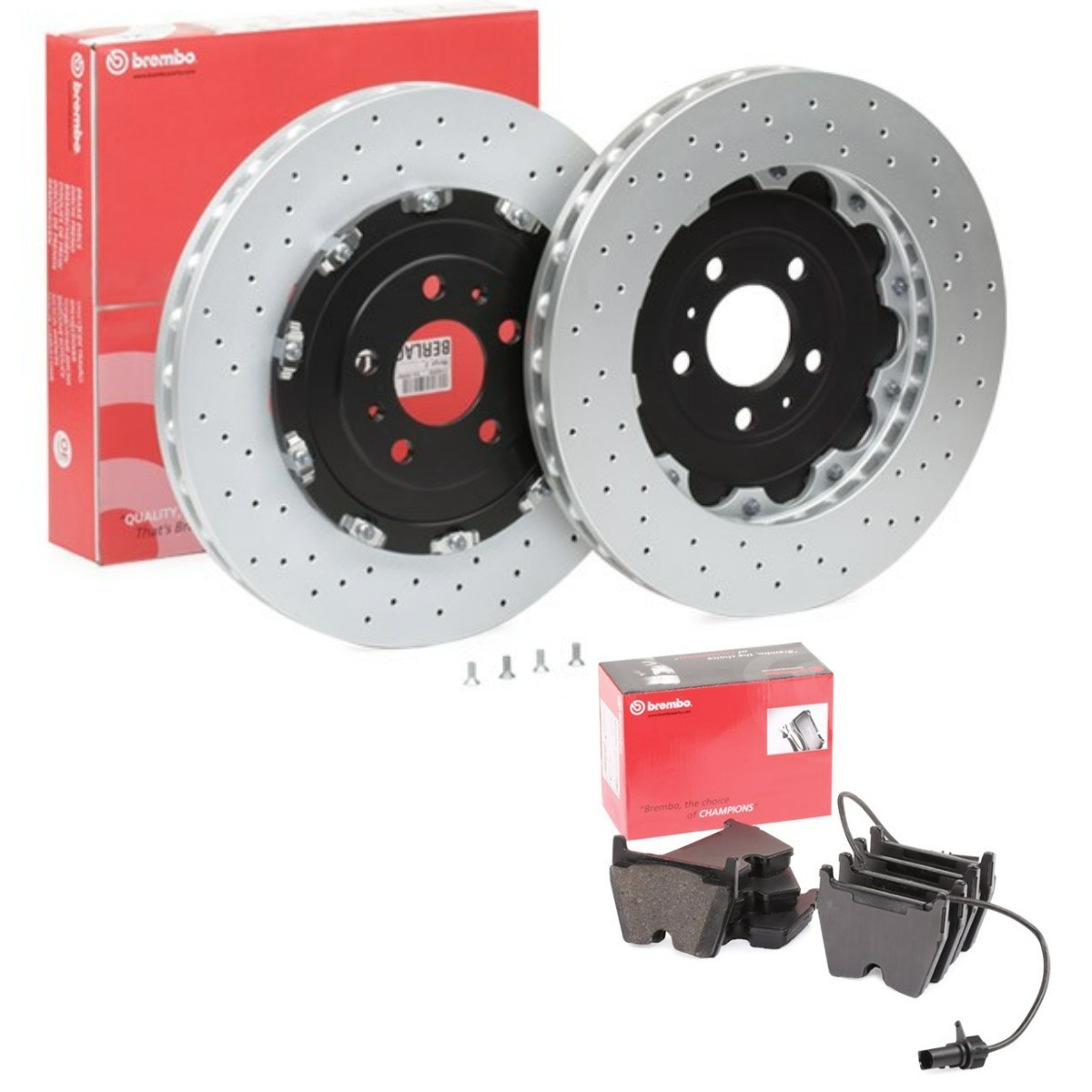 BREMBO BRB3405N0322: Pidurikomplekt, ketaspidur Ø: 365mm, augustatud/sise, kaheosaline piduriketas, Alumiiniumist pidurikettakamber TWO-PIECE FLOATING DISCS LINE
