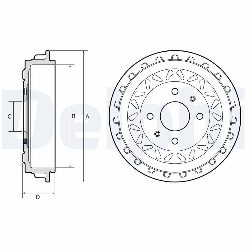 DELPHI BF663: Piduritrummel 258mm