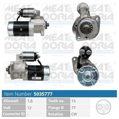 MEAT & DORIA 5035777: Käynnistysmoottori 1,6kW