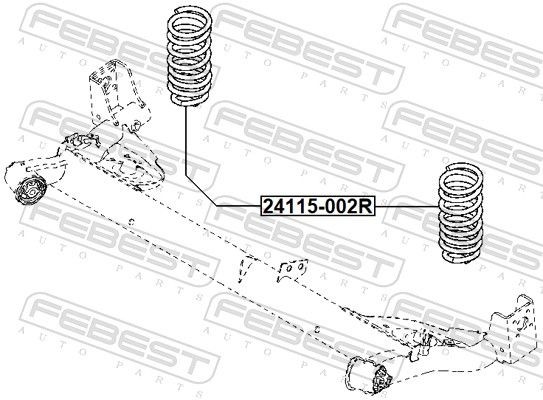 FEBEST 24115-002R: Arc spiral puntea spate