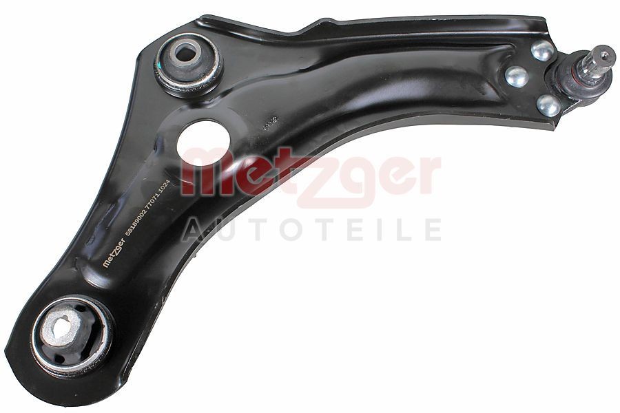 METZGER 58189002: Braccio oscillante, sospensione ruota GREENPARTS Assale anteriore Dx, inferiore, con cuscinetto in gomma, con snodo portante/di guida