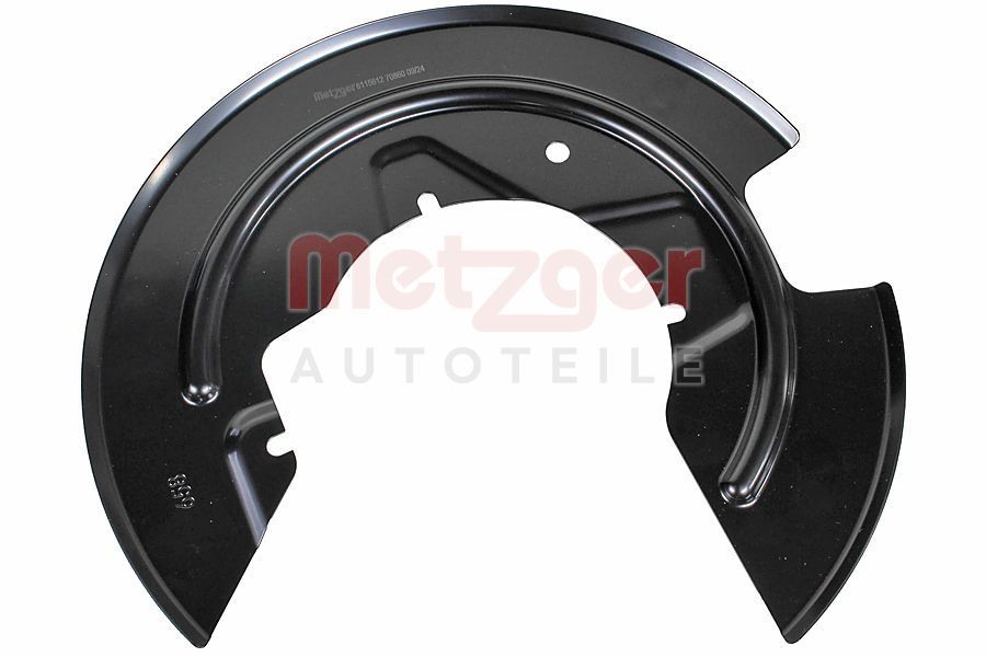 METZGER 6115612: Lamiera paraspruzzi disco freno Assale anteriore Dx