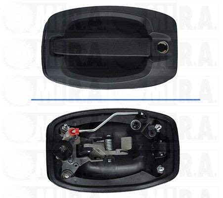 MI.R.A. 52/3013: Maner usa exterior, spate, Usa spate vehicul
